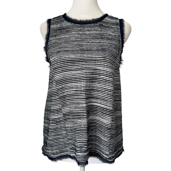Vanessa Virginia blue & white striped sleeveless top size XS - Picture 1 of 11
